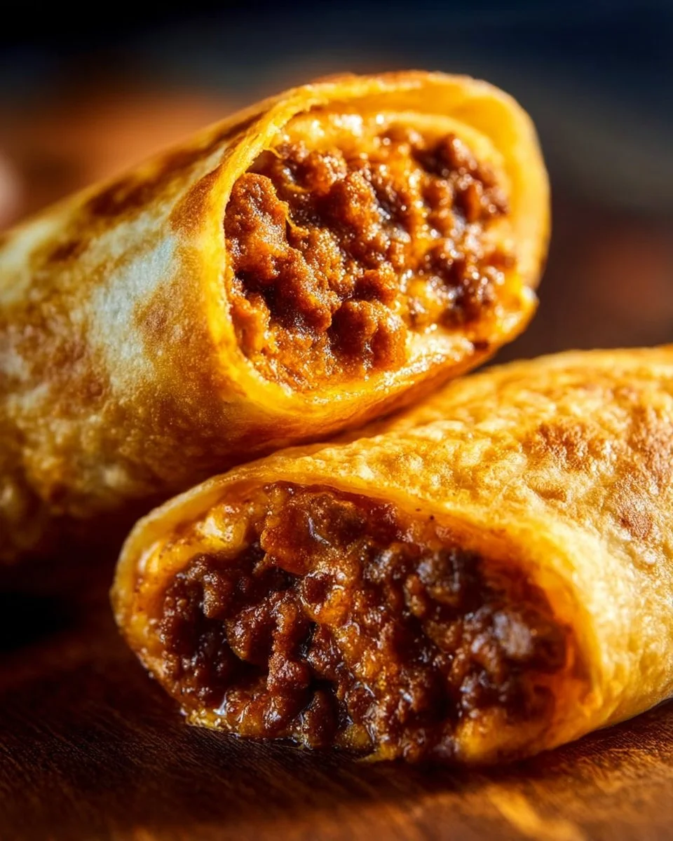 Beef and Cheese Chimichangas