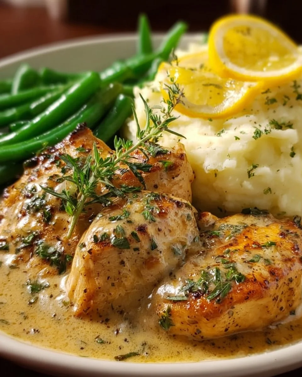 Creamy Garlic Chicken Pan