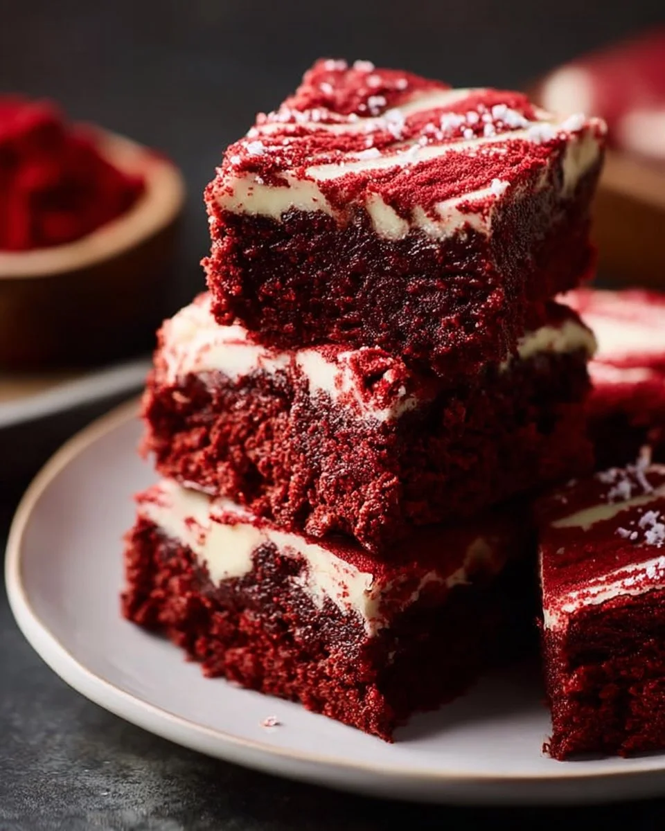 Fudgy Red Velvet Brownies