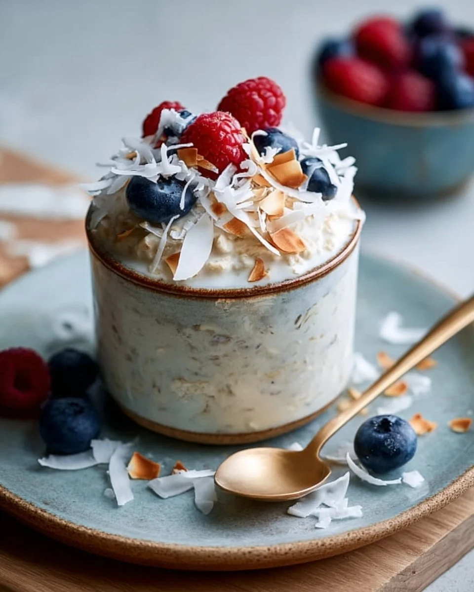 Healthy Coconut Cream Overnight Oats