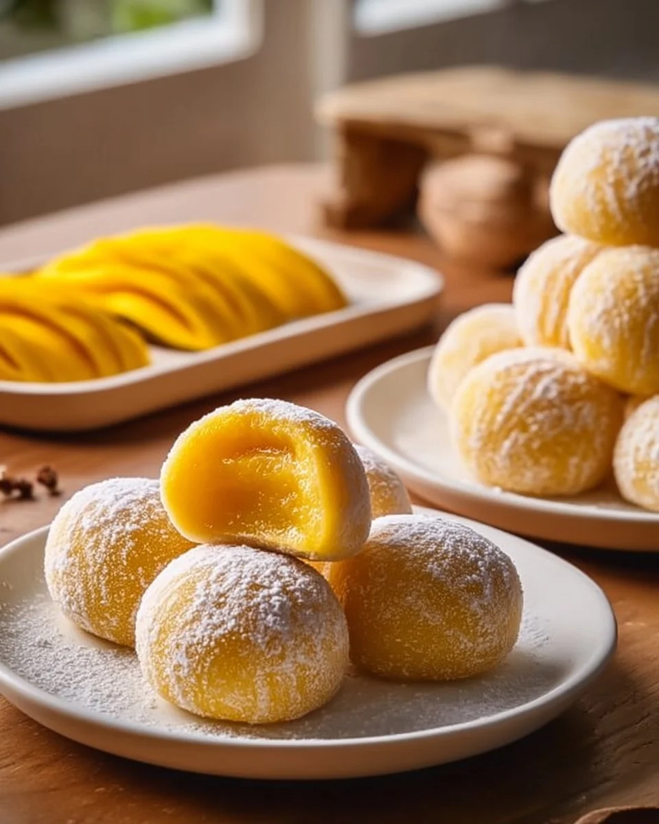 Homemade Mango Mochi