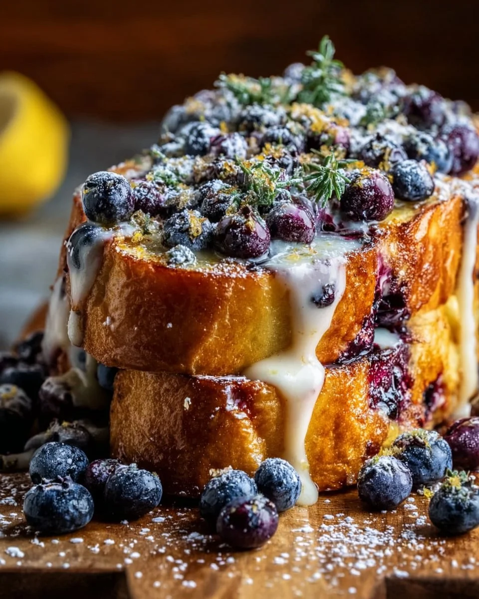 Lemon Blueberry Sourdough Toast
