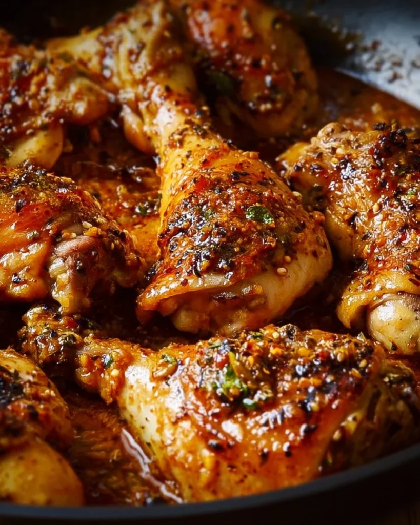 Delicious baked lemon butter chicken served with fresh herbs