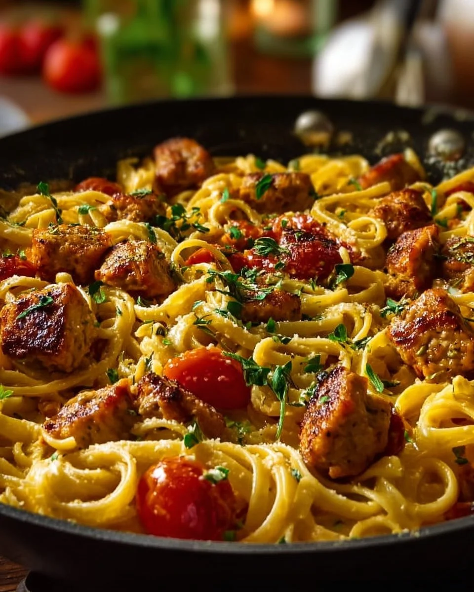 Chicken Apple Sausage One Pan Pasta