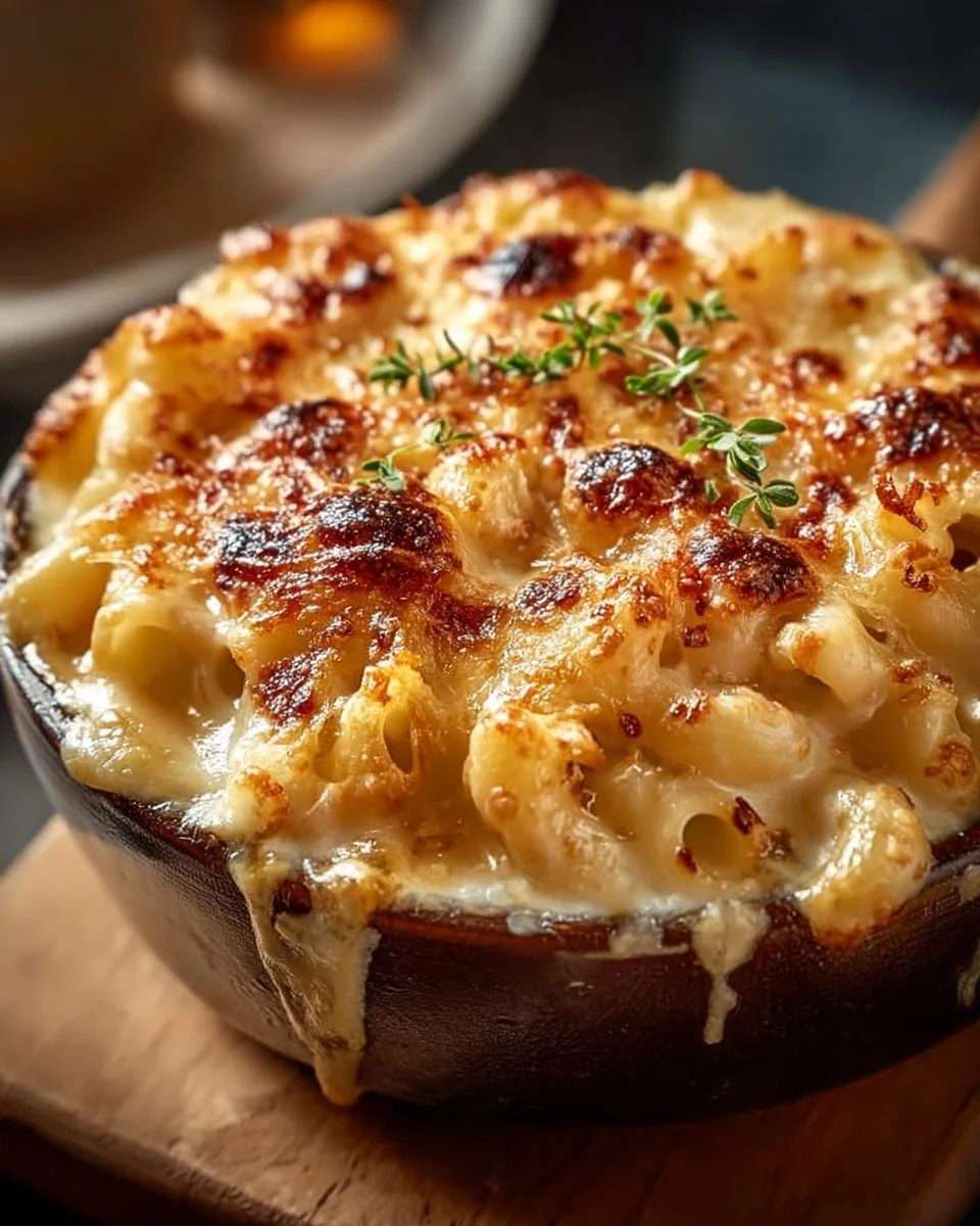 Decadent French Onion Soup Mac & Cheese