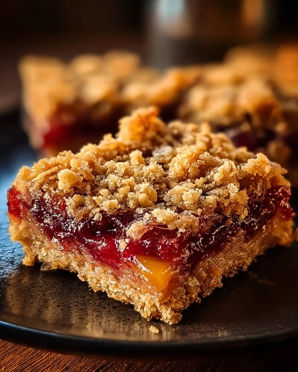 Delicious Amish Oatmeal Rhubarb Bars