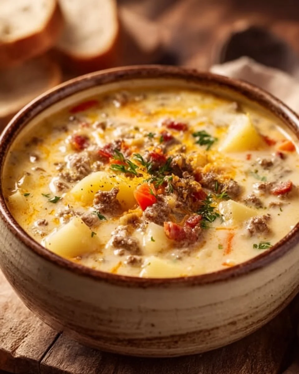 Easy Cheeseburger Soup