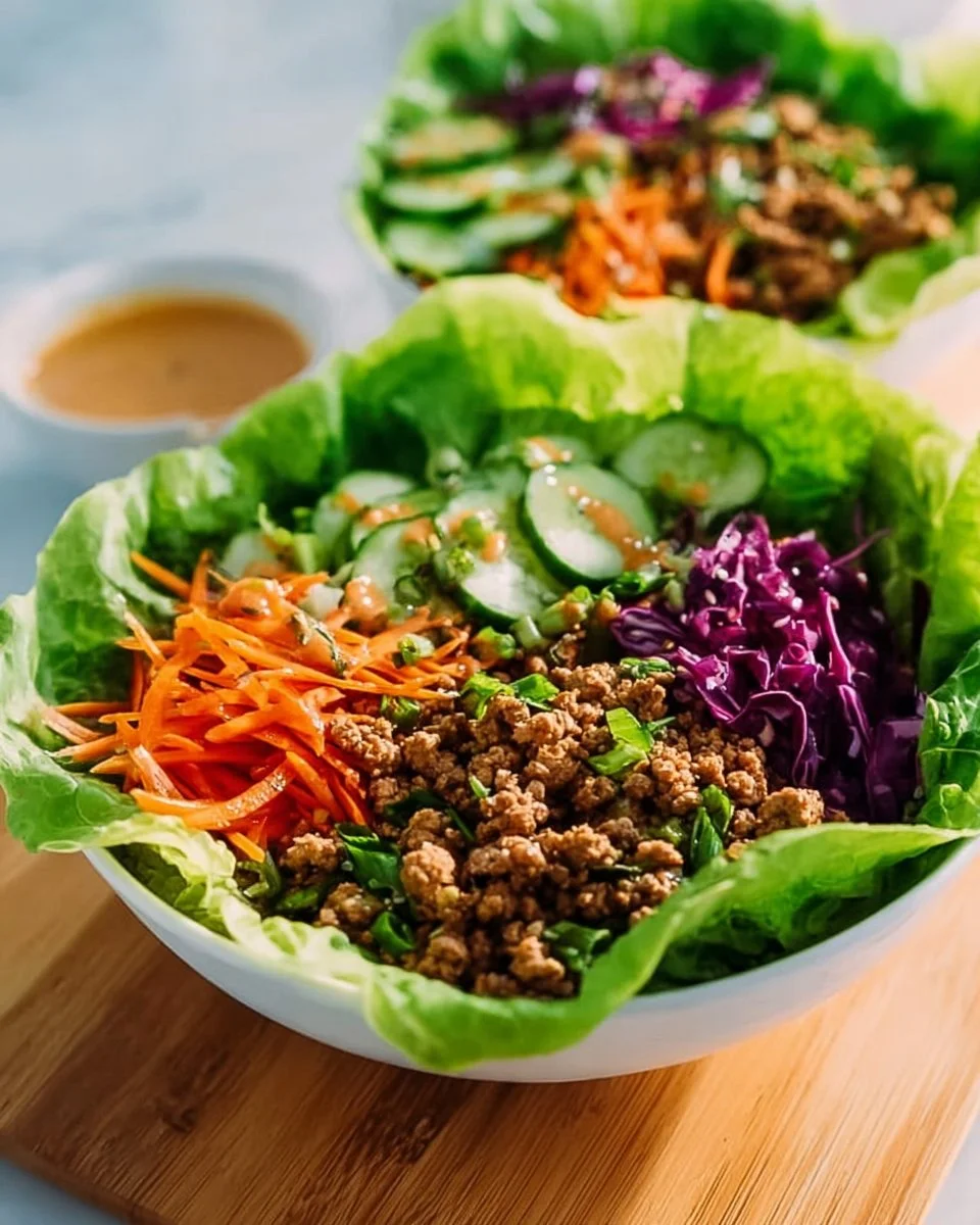 Healthy Ground Turkey Lettuce Wrap Bowls