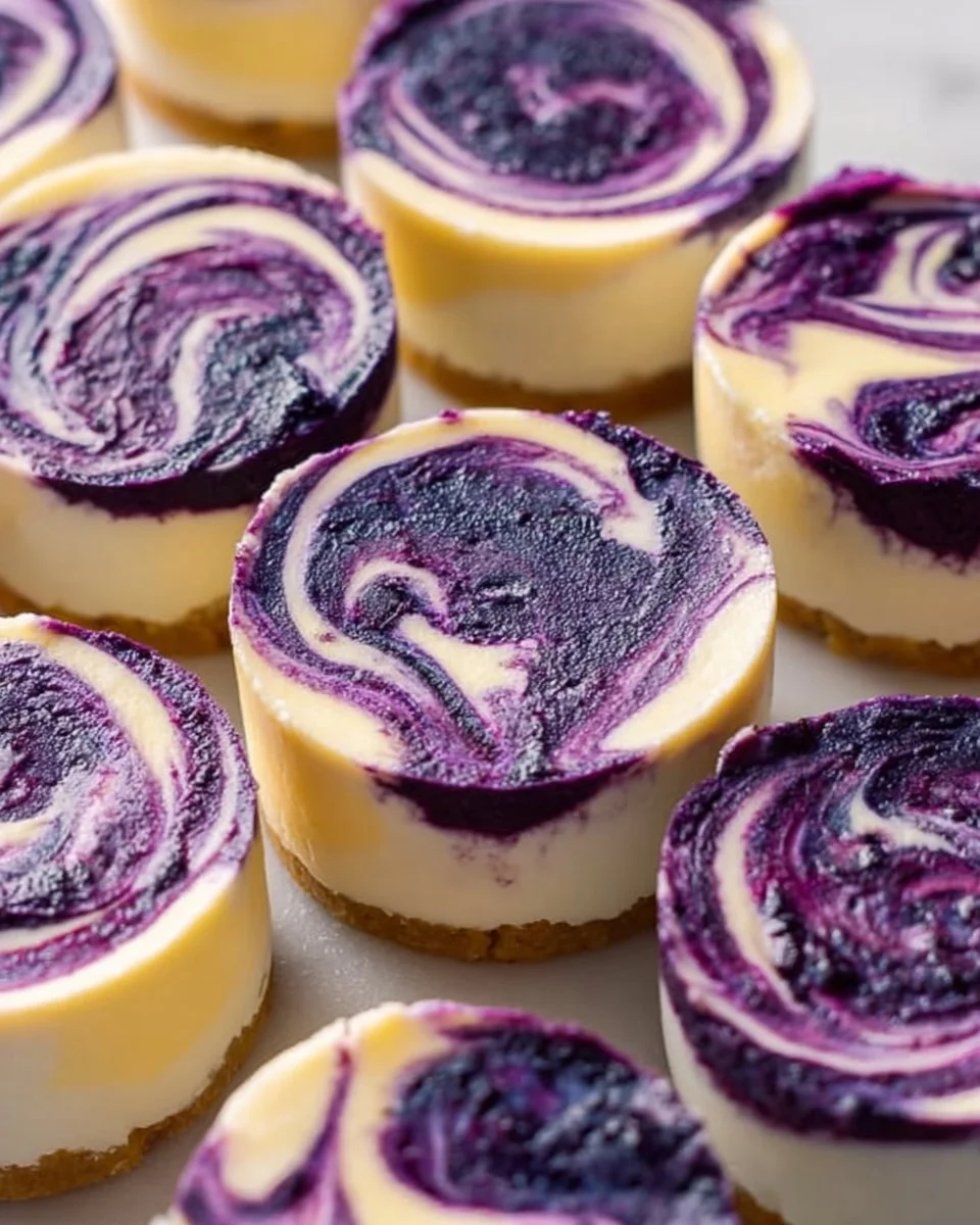 Mini Lemon Blueberry Cheesecakes