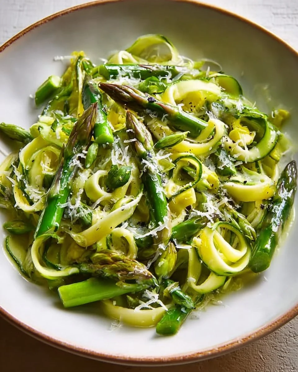 Shaved Asparagus Salad with Lemon Dressing