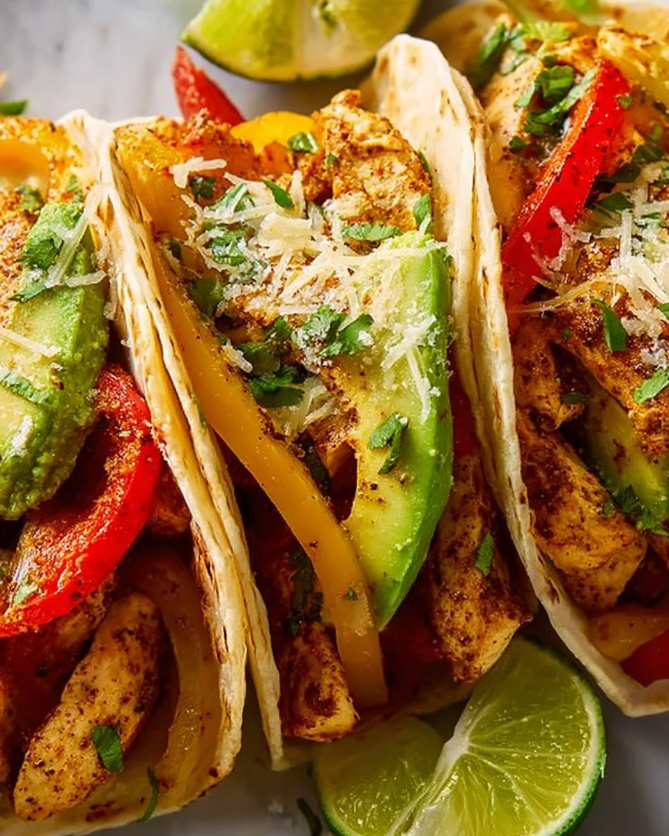 Sheet Pan Chicken Fajitas with Cilantro and Lime