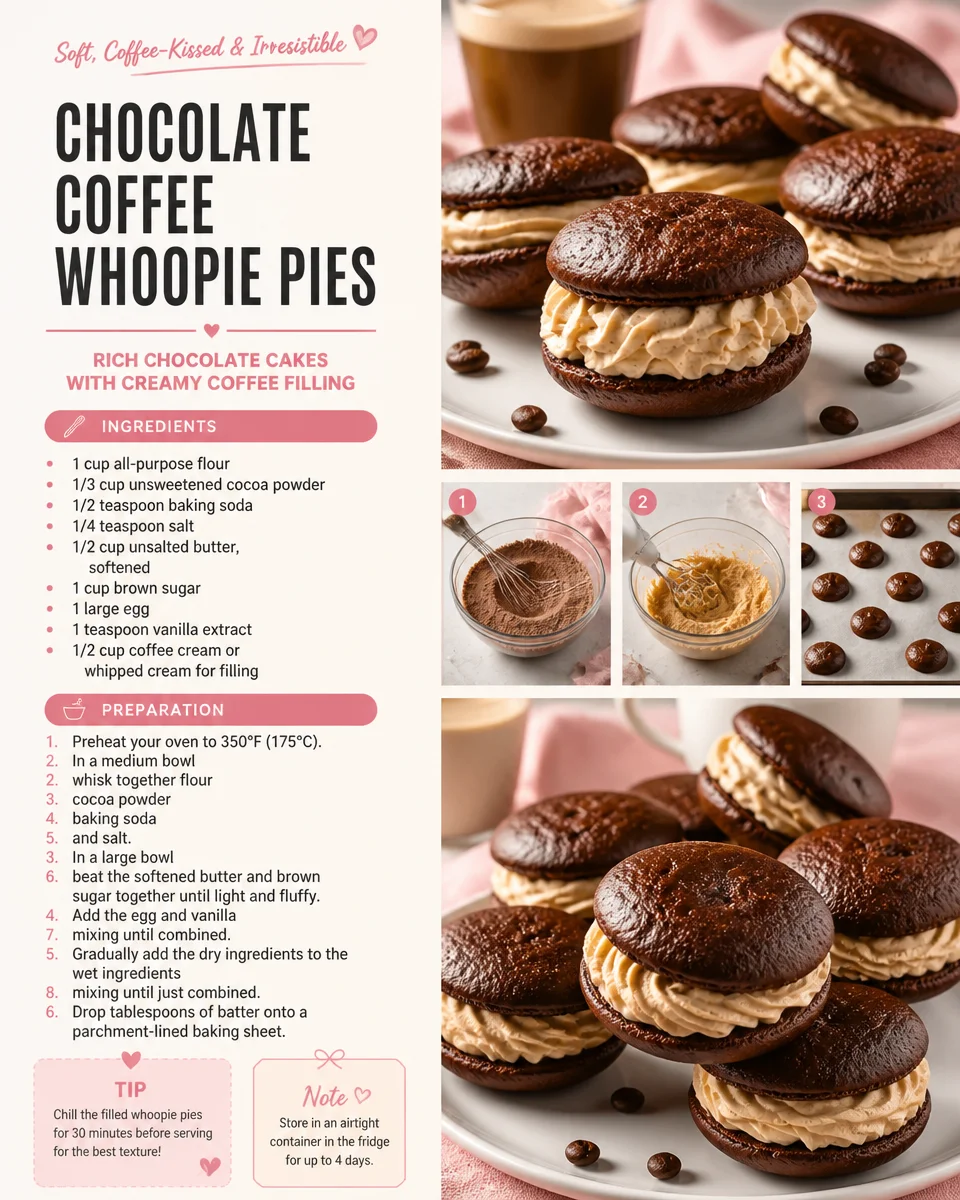 Chocolate Coffee Whoopie Pies