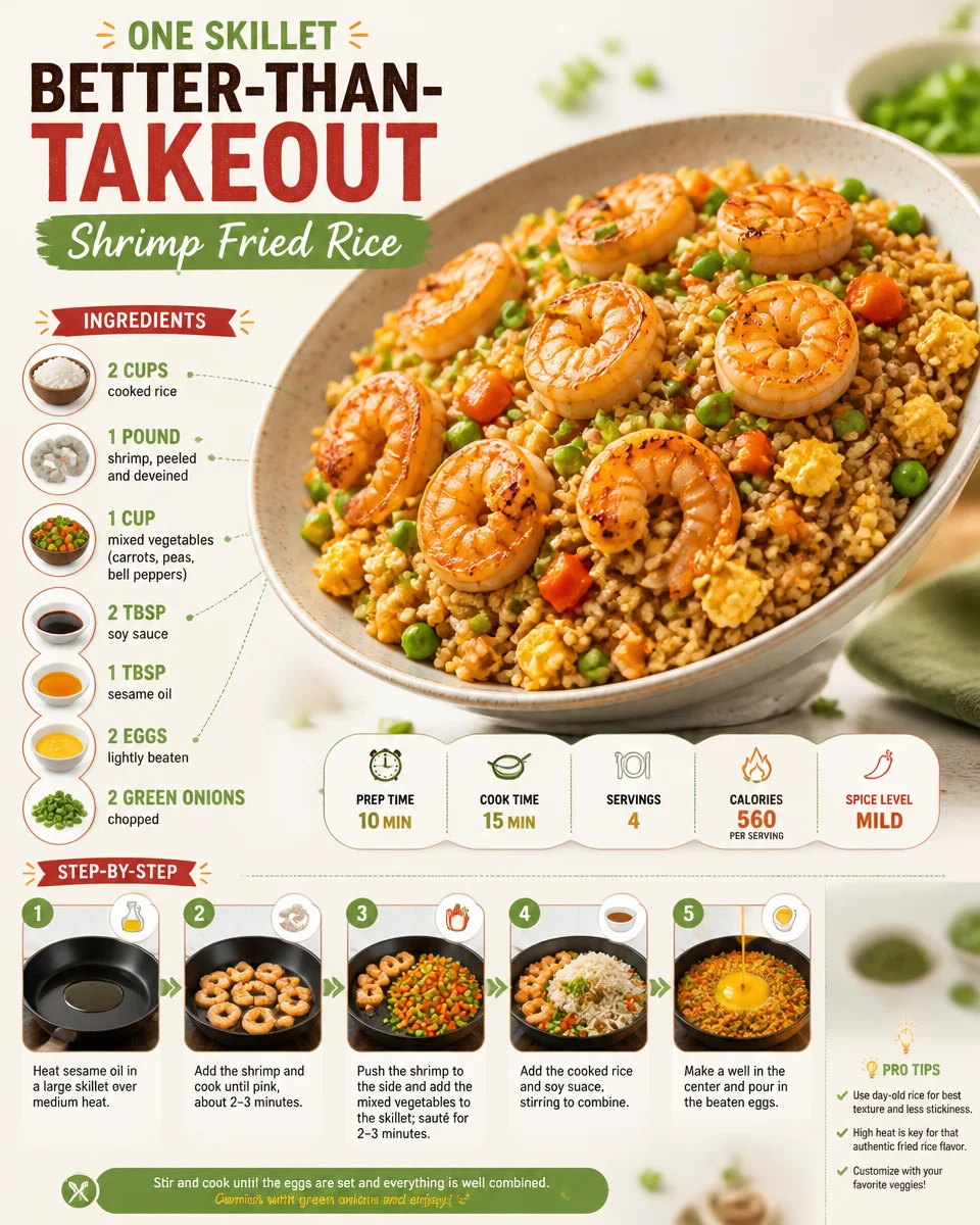 One Skillet Better-Than-Takeout Shrimp Fried Rice