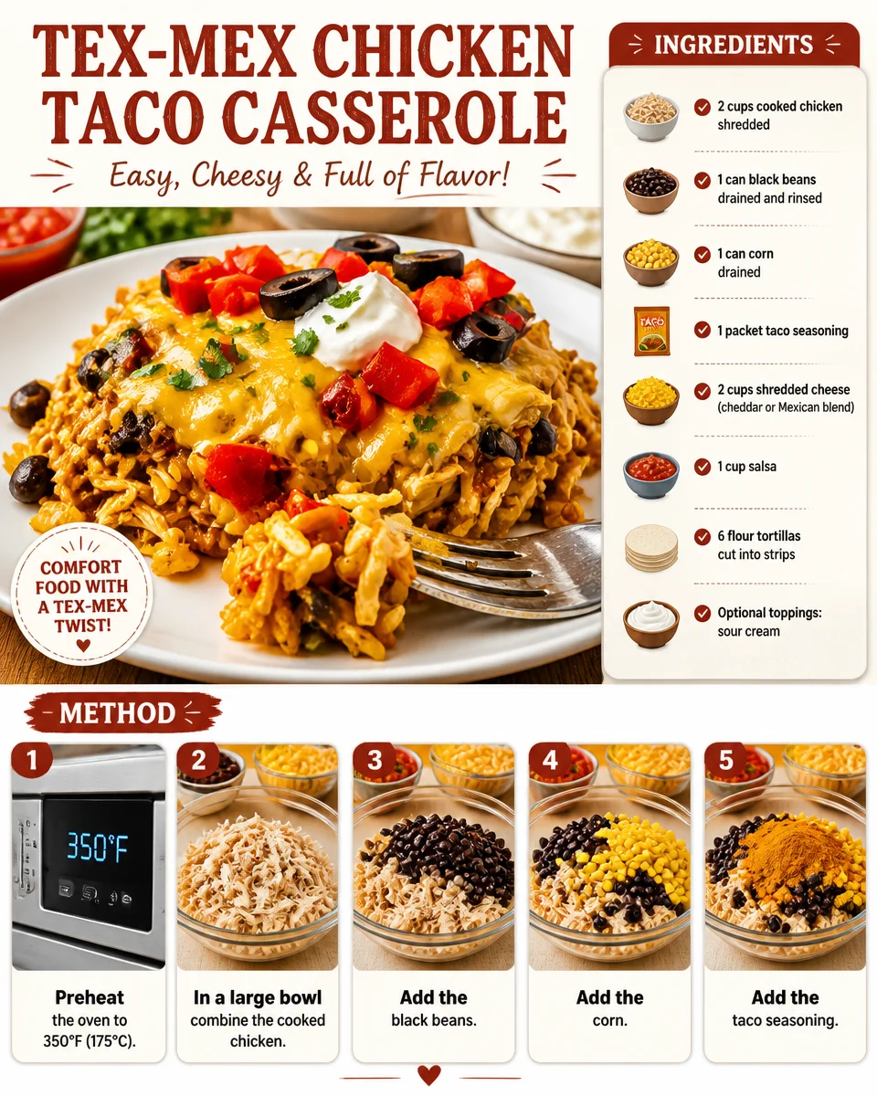 Tex-Mex Chicken Taco Casserole