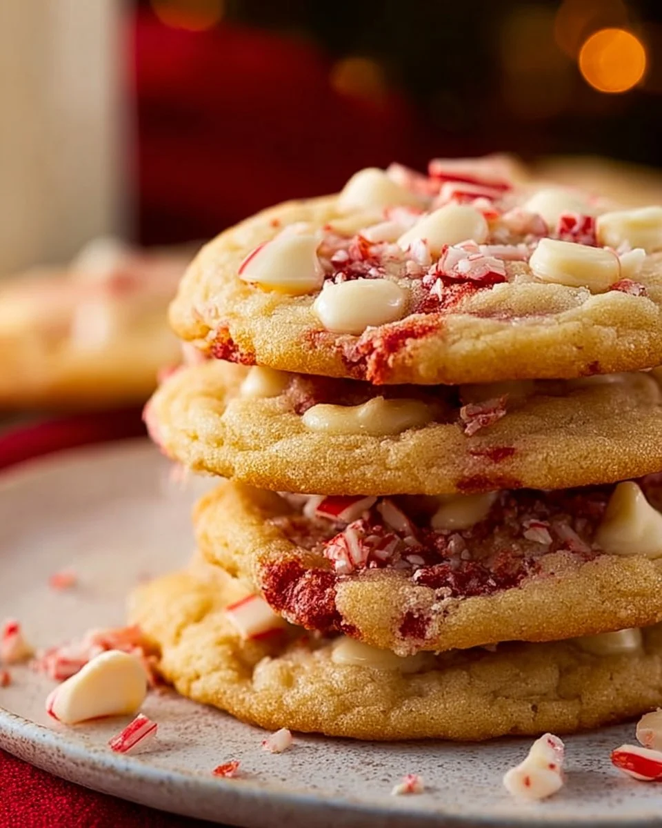 White Chocolate Peppermint Cookies